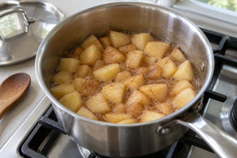 Lad æblerne blive møre under låg – Æblekompot med kanel og citron