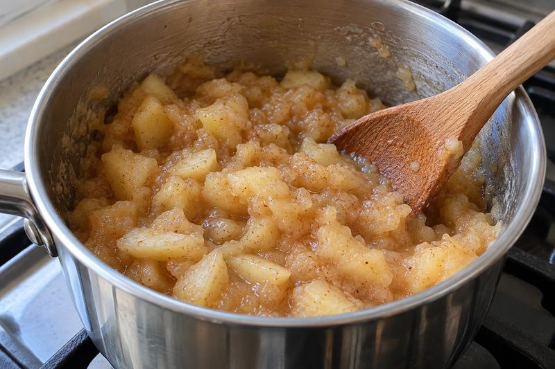 Justér smag og konsistens – Æblekompot med kanel og citron
