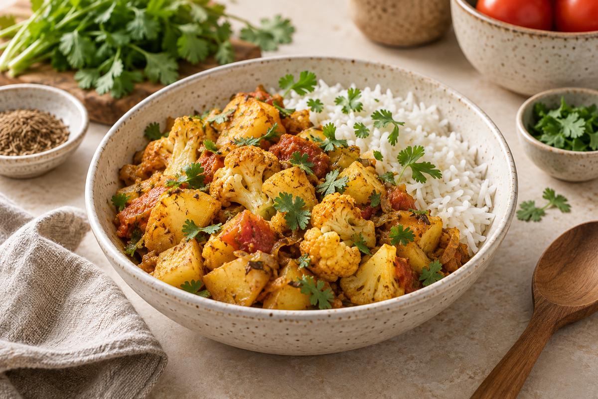 Aloo gobi med kartofler og blomkål