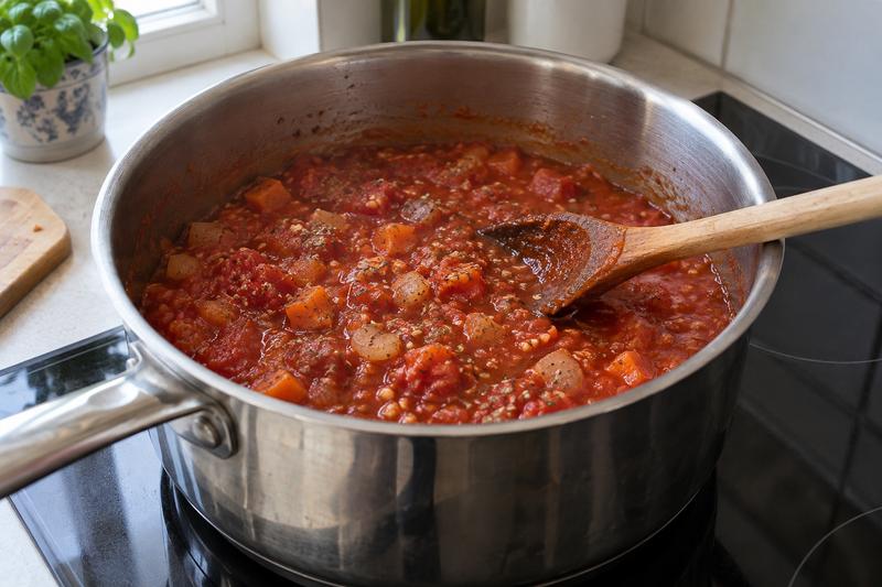 Lad tomatsaucen samle sig – Bagte hvide bønner med tomat og feta