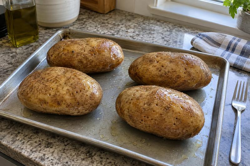 Bag kartoflerne med skrællen på – Bagte kartofler med tun og majs