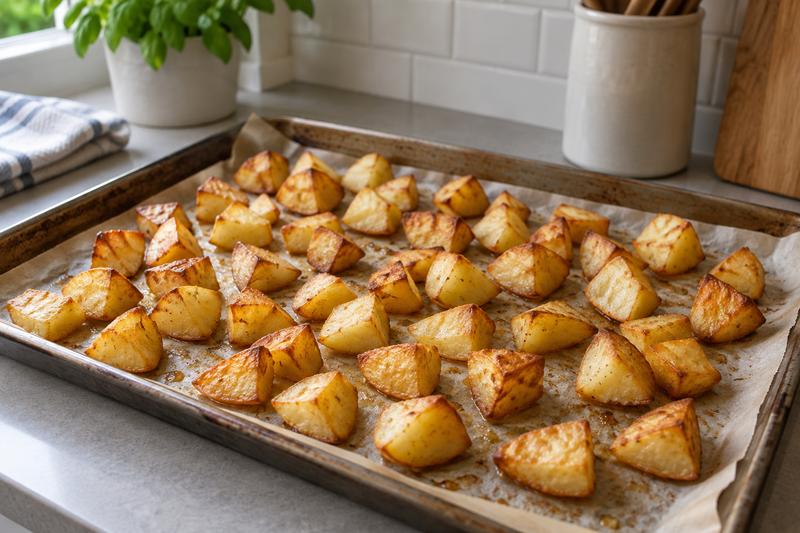 Bag ternene gyldne – Batata harra med hvidløg og koriander