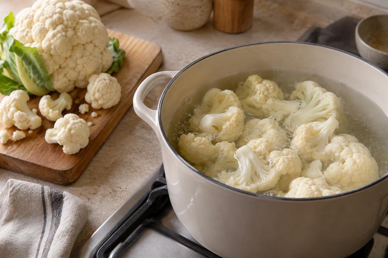 Forkog blomkålen og lad den dampe tør – Blomkålsgratin med æg og gylden ost