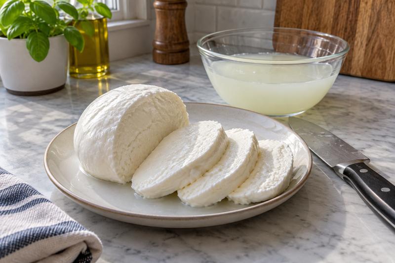 Lad mozzarellaen dryppe af – Caprese med tomat, mozzarella og basilikum