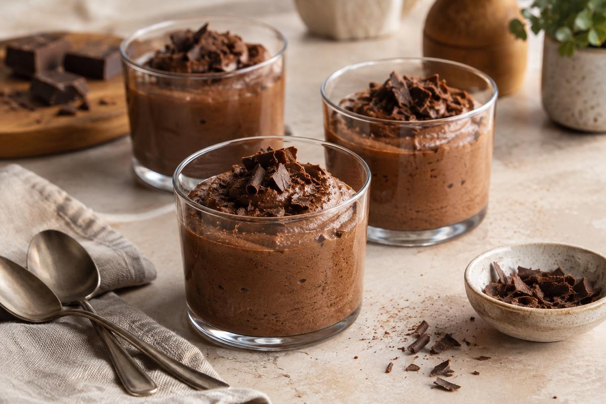 Chokolademousse med mørk chokolade
