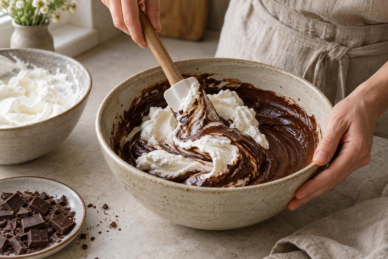 Vend luft ind i massen – Chokolademousse med mørk chokolade