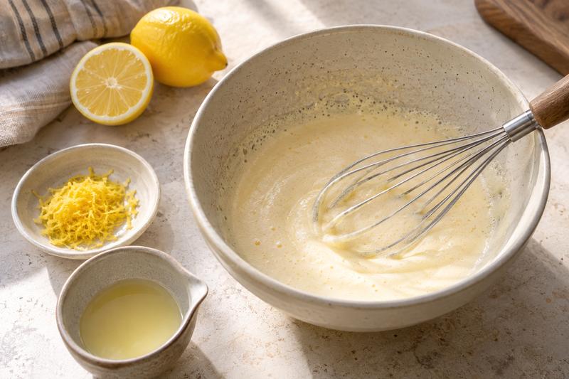 Pisk en lys æggeskum – Citronfromage med flødeskum og citronskal