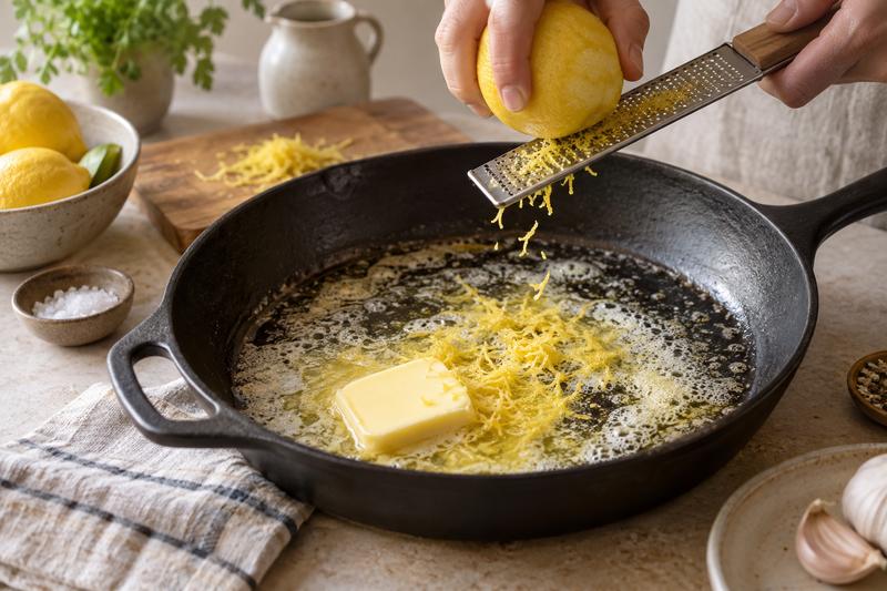 Byg en mild citronbase – Citronpasta med parmesan og persille
