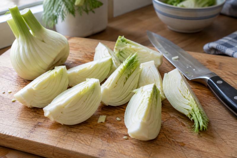 Kog fenniklen næsten mør – Fennikelgratin med parmesan