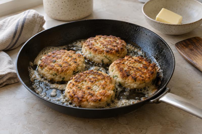 Steg og servér med dip – Fiskefrikadeller med dilddip og rugbrød