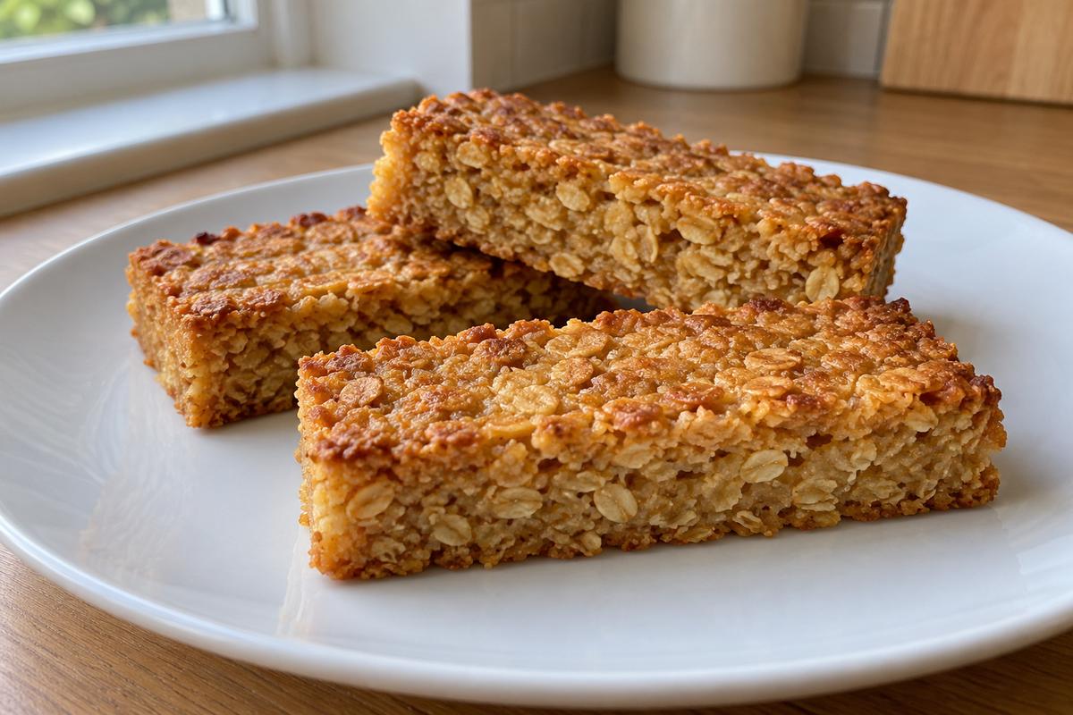 Flapjacks med havregryn og sirup