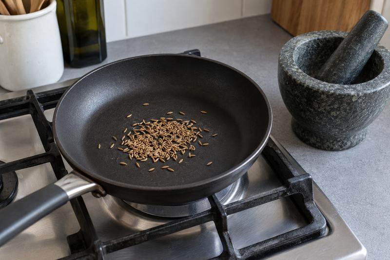 Rist og knus spidskommen – Gulerodsraita med mynte og ristet spidskommen