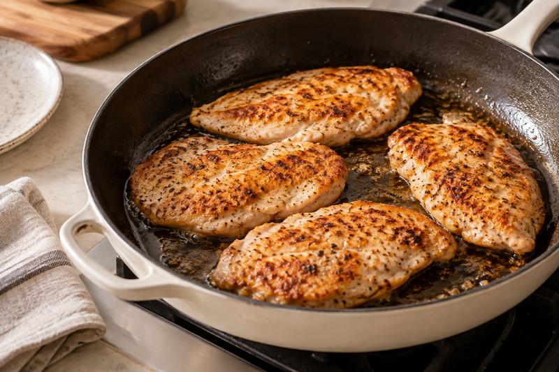 Giv kyllingen en gylden overflade – Kylling med spinat og cremet parmesansauce
