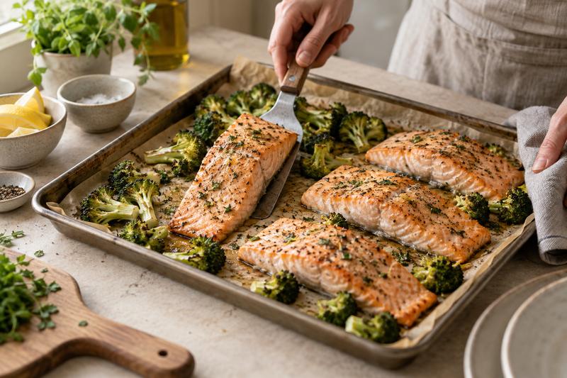 Bag færdig og drys med dild – Ovnbagt laks med citron og broccoli