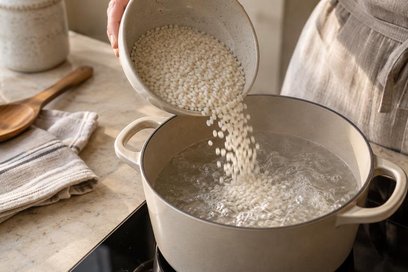 Begynd med ris og vand – Risengrød med kanelsukker og smør