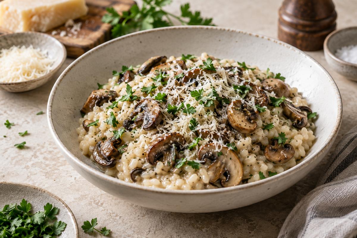 Svamperisotto med parmesan