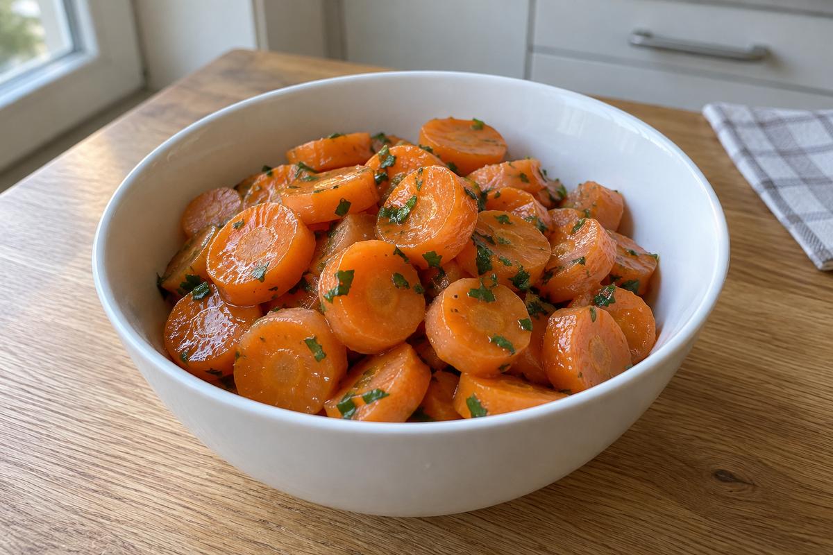 Vichy-gulerødder med smør og persille