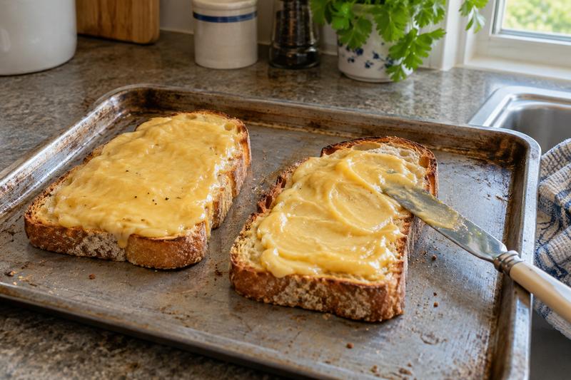 Rist brødet og fordel ostecremen – Welsh rarebit med cheddar og sennep